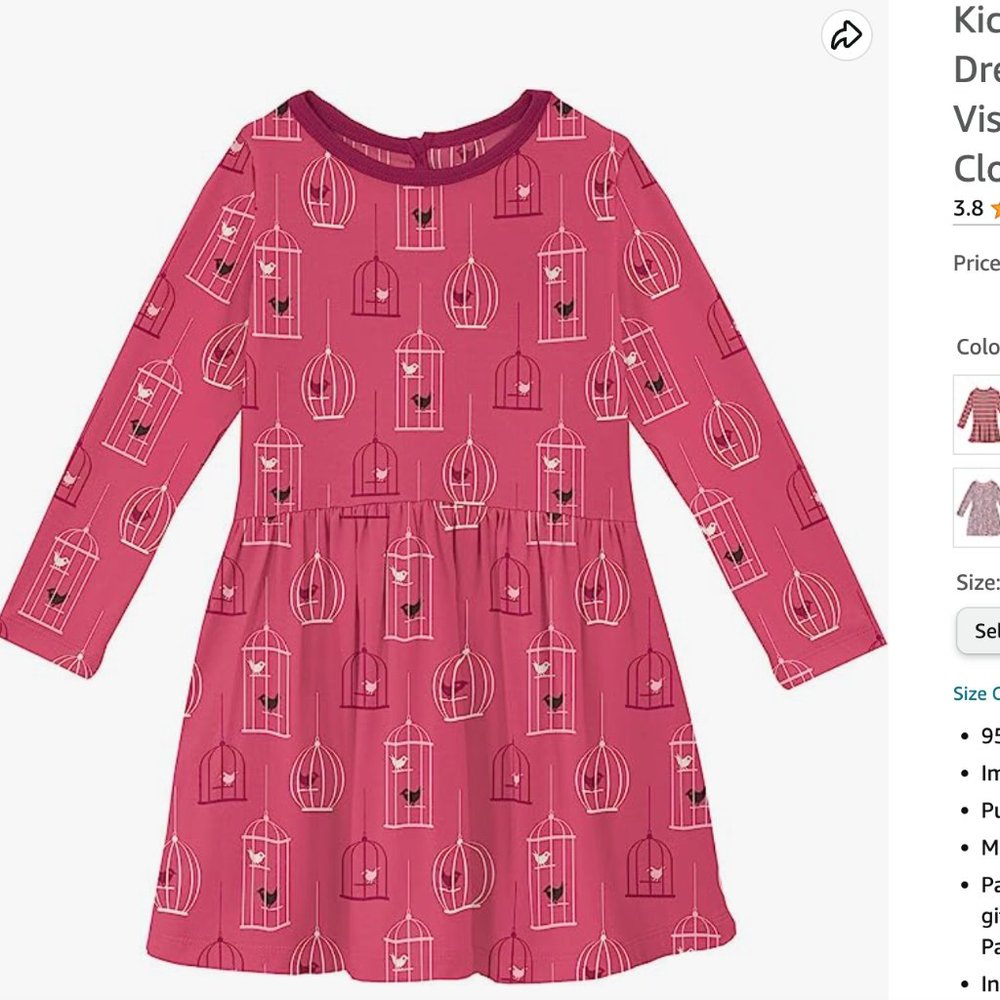 KICKEE PANTS BIRD CAGE DRESS (7/8)